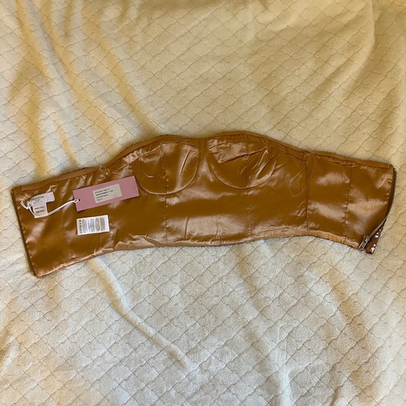 🔵 Collective the Label Sequin Bandeau Corset Top UK4P - Picture 5 of 6